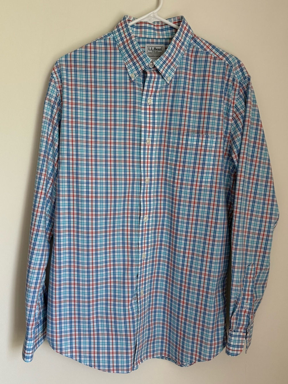Men's L.L. Bean Slightly Fitted Plaid Button-Down Shirt